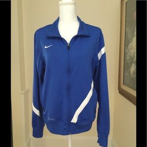 Nike Blue & White Dri-Fit Zippered Jacket, Sz. Med